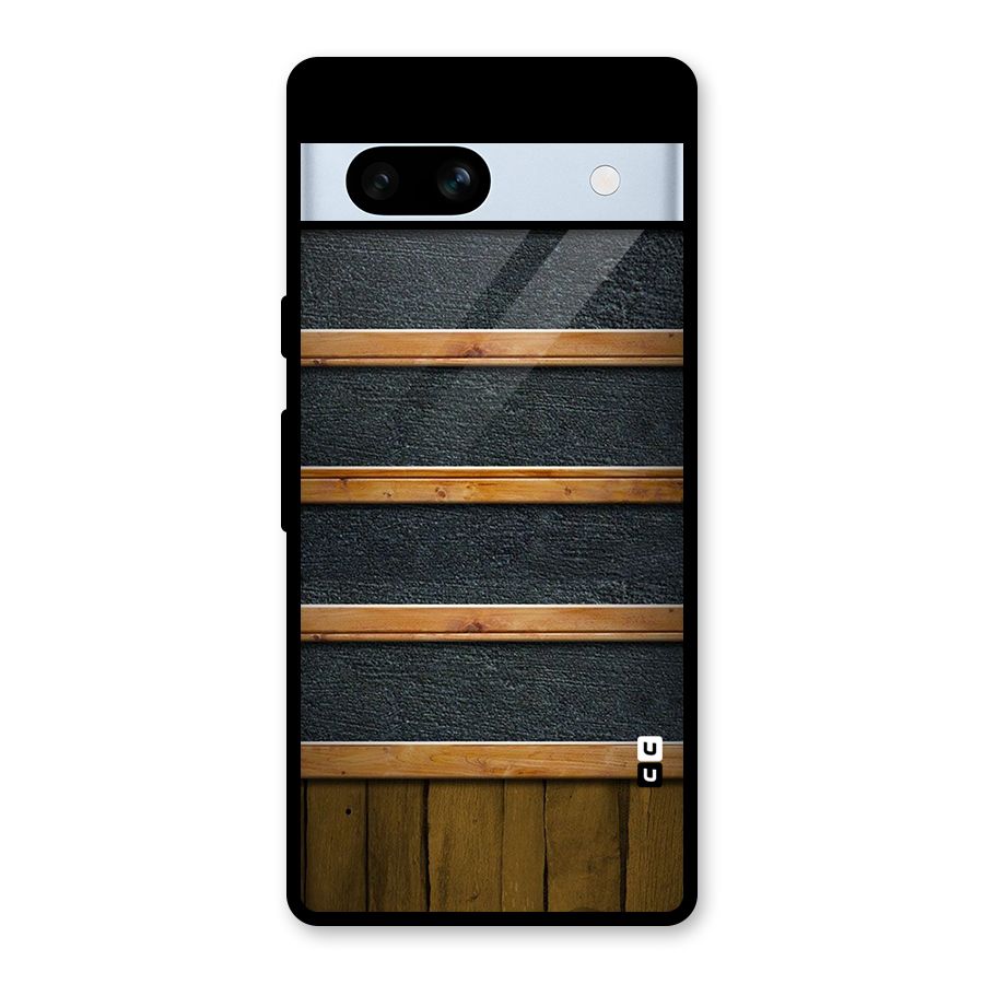 Wood Design Glass Back Case for Google Pixel 7a