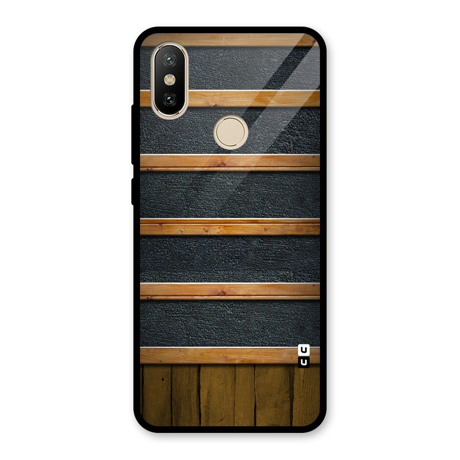 Wood Design Glass Back Case for Redmi A2
