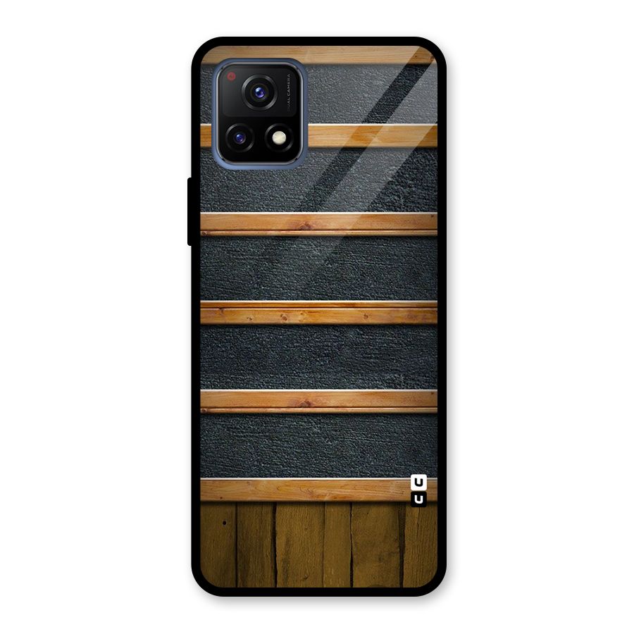 Wood Design Glass Back Case for Vivo Y72 5G