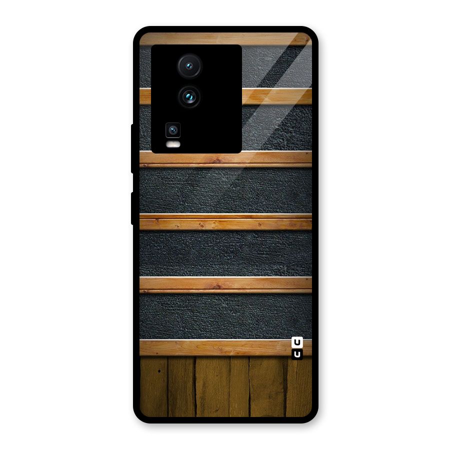 Wood Design Glass Back Case for Vivo iQOO Neo 7 Pro
