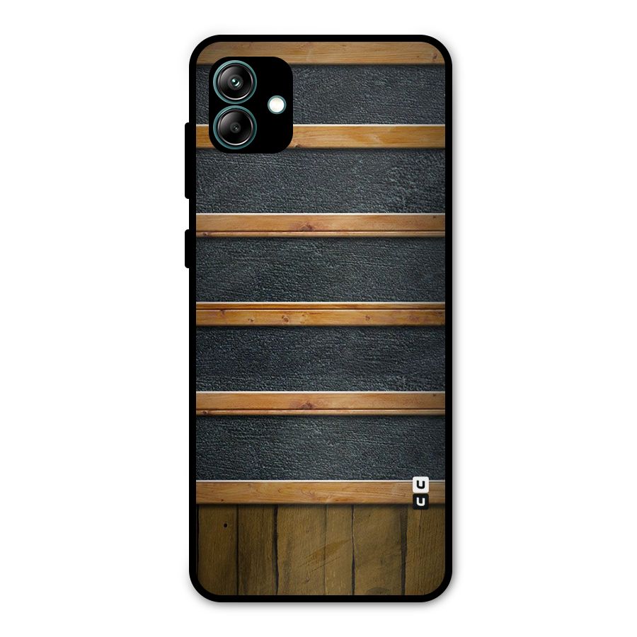 Wood Design Metal Back Case for Galaxy A04