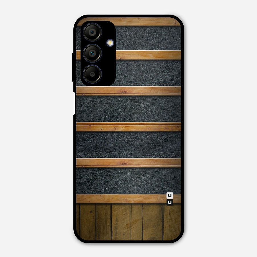 Wood Design Metal Back Case for Galaxy A15 5G
