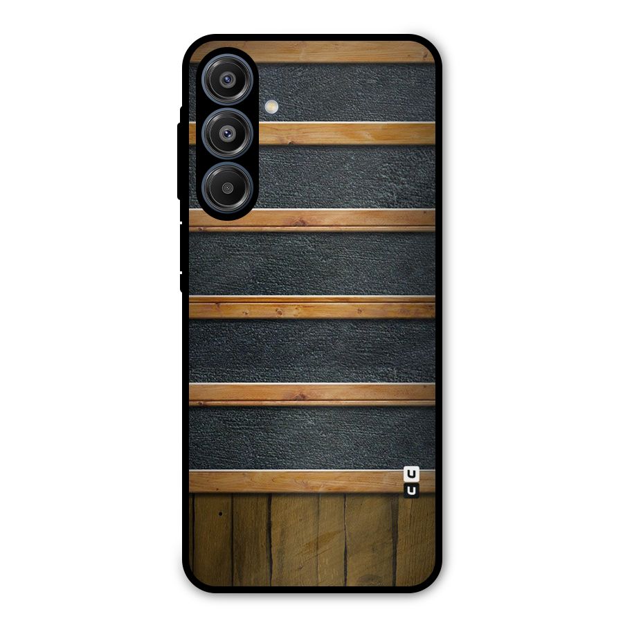 Wood Design Metal Back Case for Galaxy A16 5G