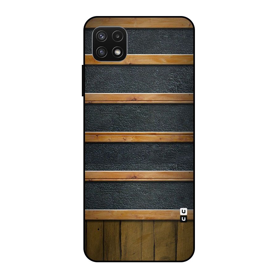 Wood Design Metal Back Case for Galaxy A22 5G