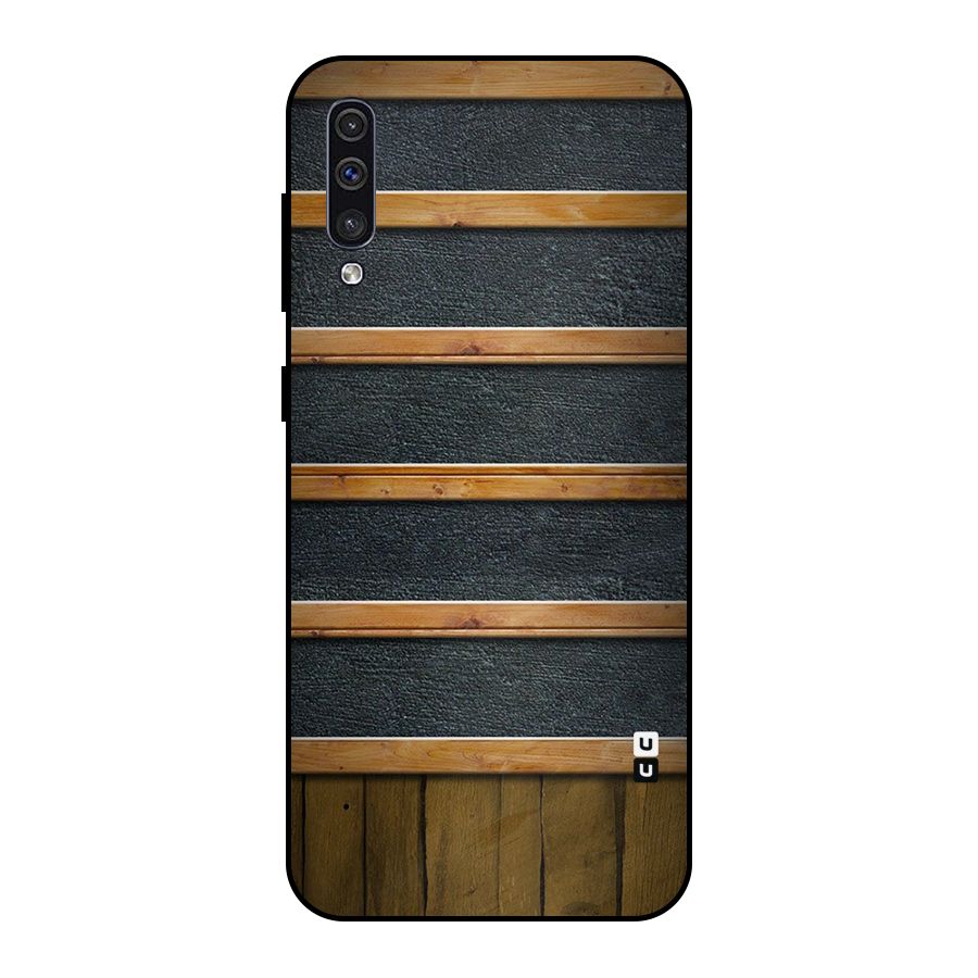 Wood Design Metal Back Case for Galaxy A30s