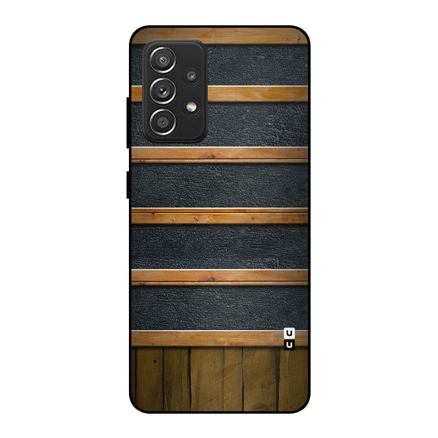 Wood Design Metal Back Case for Galaxy A52