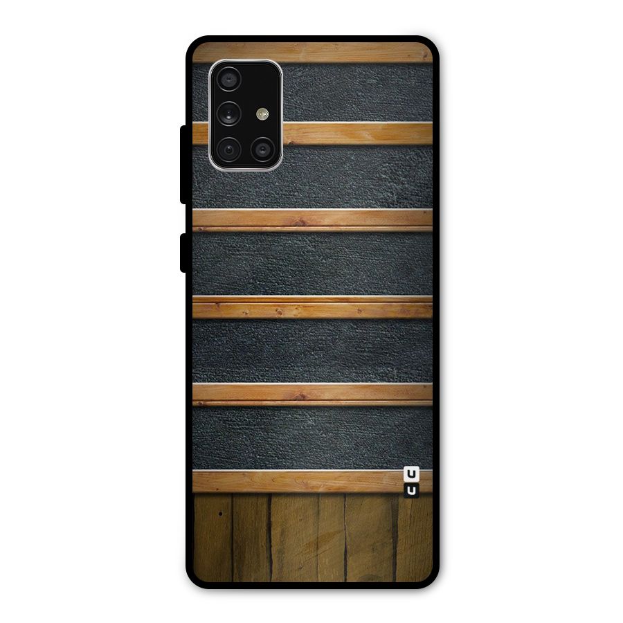 Wood Design Metal Back Case for Galaxy A71