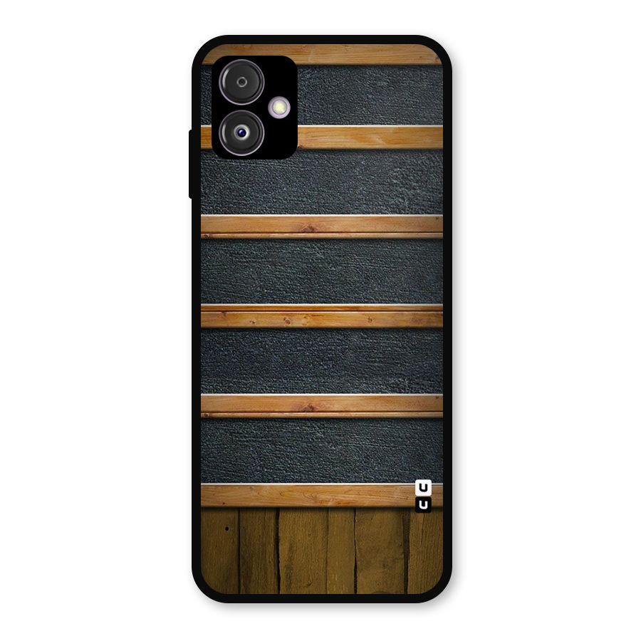 Wood Design Metal Back Case for Galaxy F14