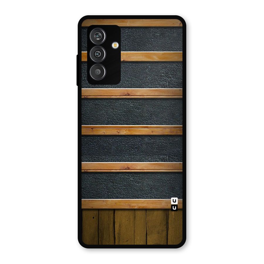 Wood Design Metal Back Case for Galaxy M13