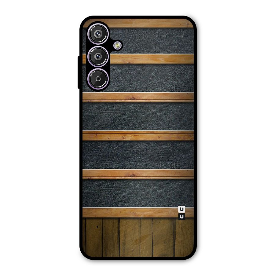 Wood Design Metal Back Case for Galaxy M15
