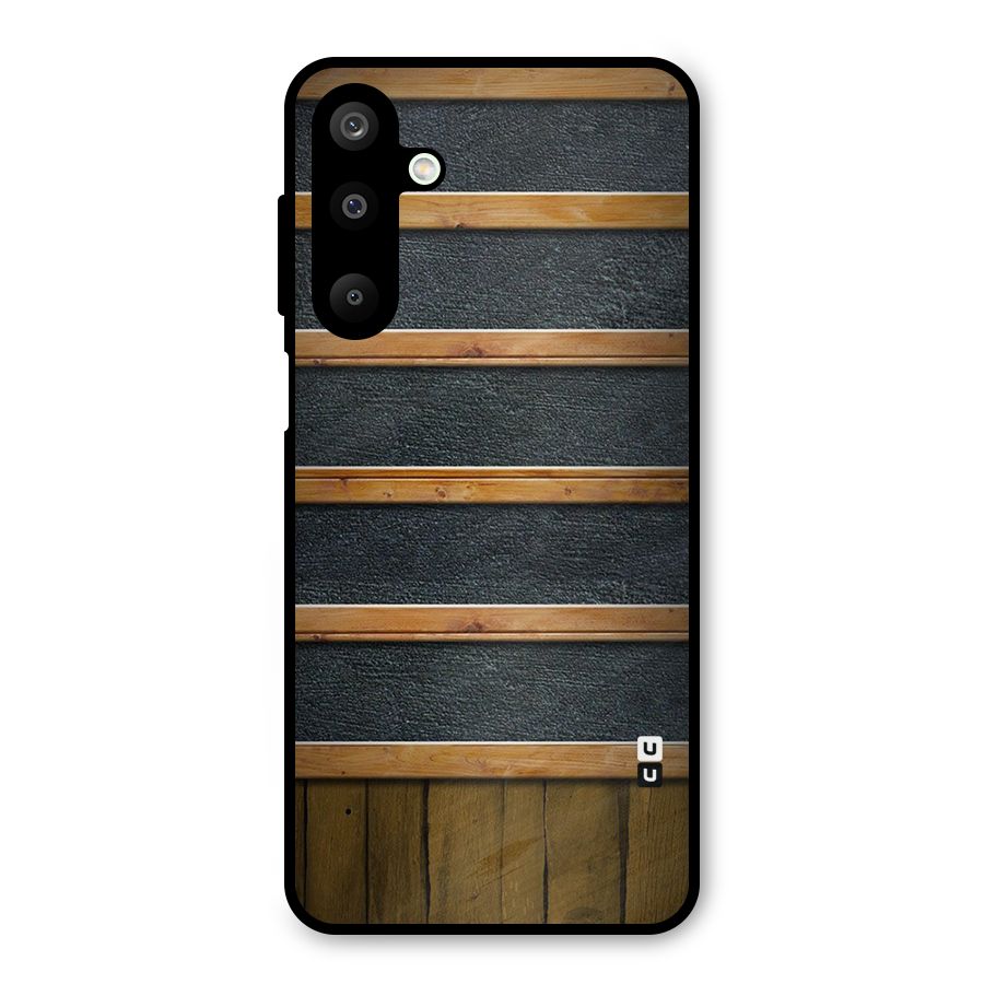Wood Design Metal Back Case for Galaxy M16
