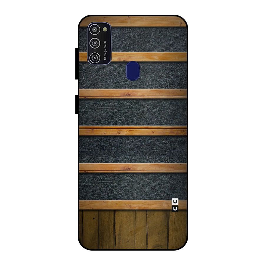 Wood Design Metal Back Case for Galaxy M30s