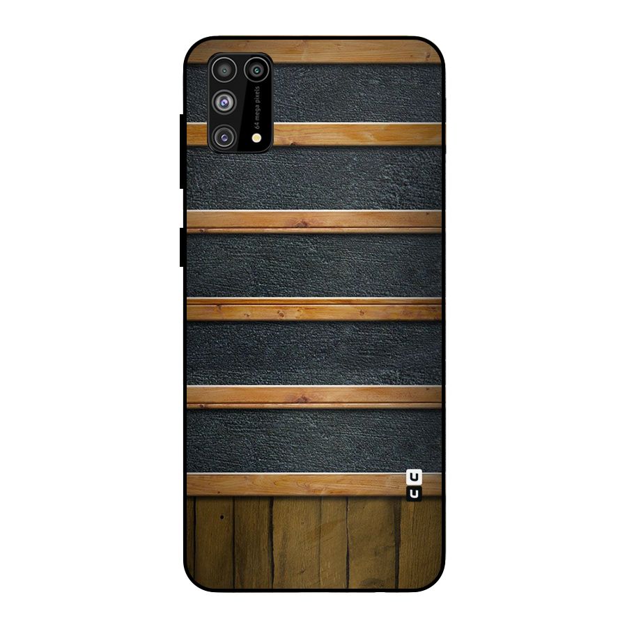 Wood Design Metal Back Case for Galaxy M31