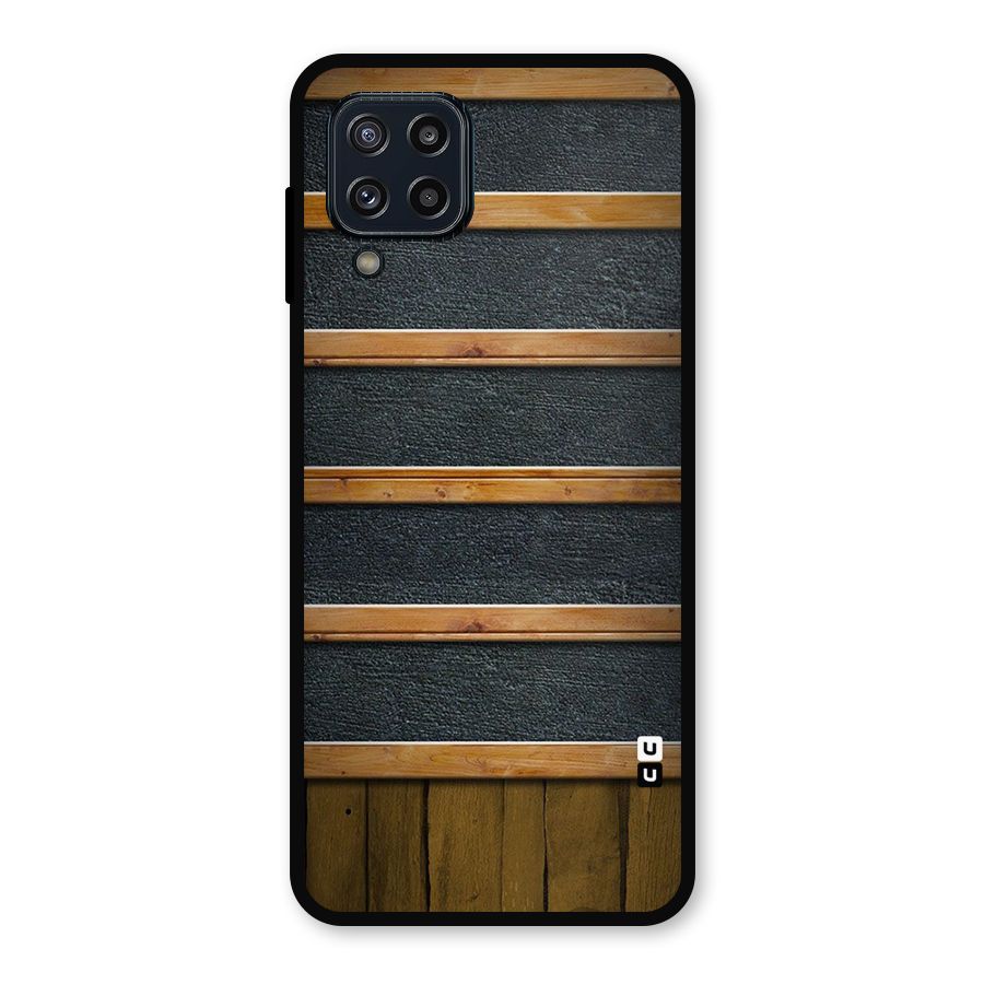 Wood Design Metal Back Case for Galaxy M32