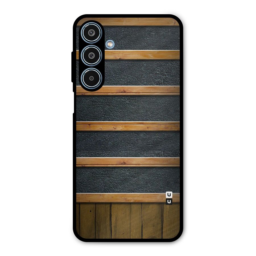 Wood Design Metal Back Case for Galaxy M35