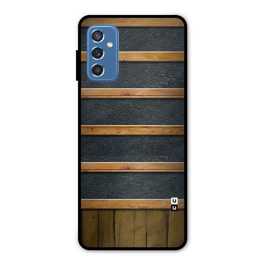 Wood Design Metal Back Case for Galaxy M52 5G