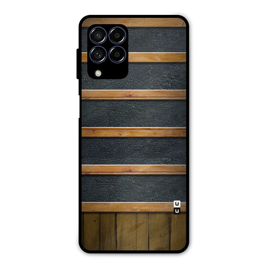 Wood Design Metal Back Case for Galaxy M53 5G