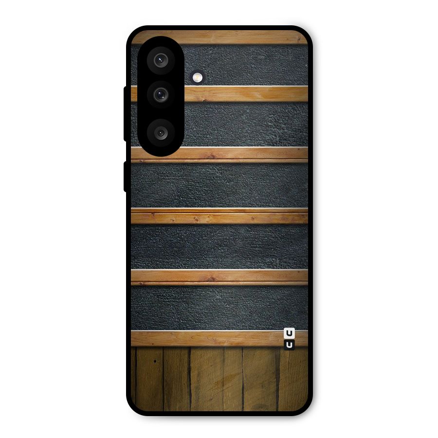 Wood Design Metal Back Case for Galaxy M56