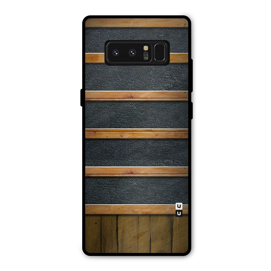 Wood Design Metal Back Case for Galaxy Note 8