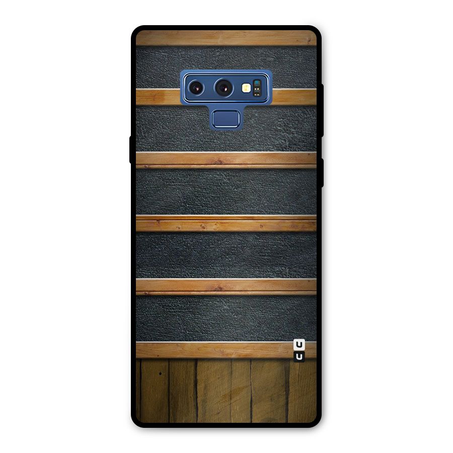 Wood Design Metal Back Case for Galaxy Note 9