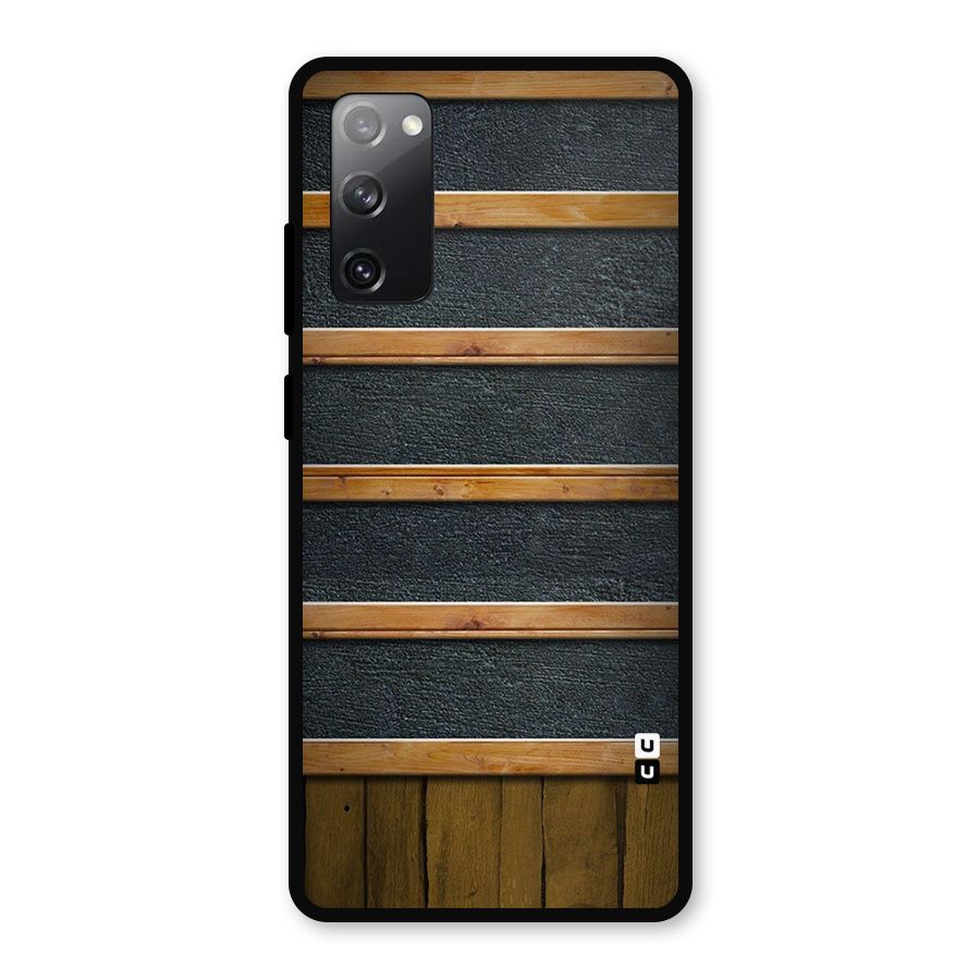 Wood Design Metal Back Case for Galaxy S20 FE 5G