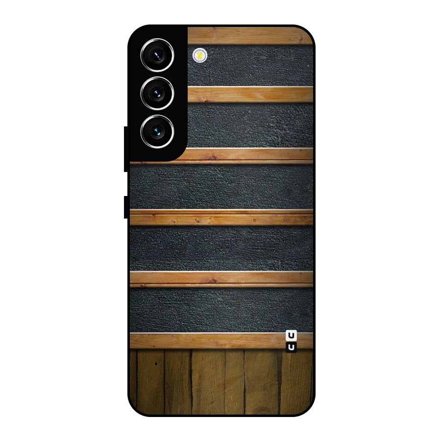 Wood Design Metal Back Case for Galaxy S22 5G