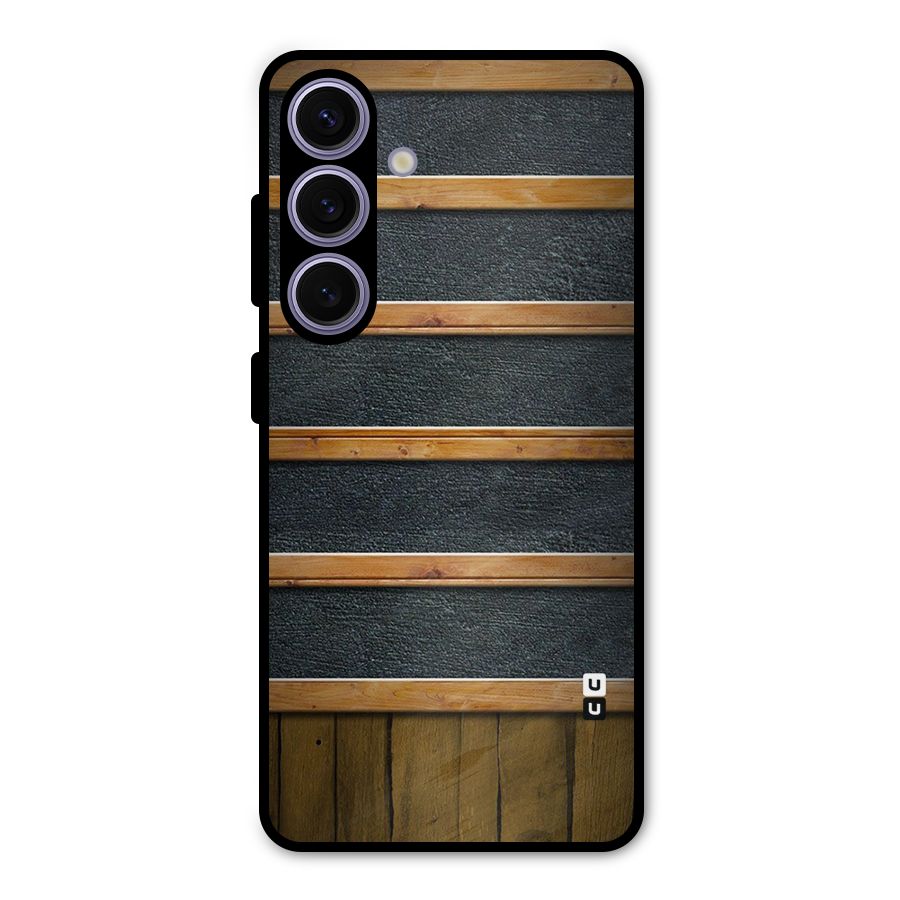 Wood Design Metal Back Case for Galaxy S24