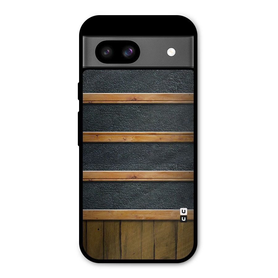 Wood Design Metal Back Case for Google Pixel 8a