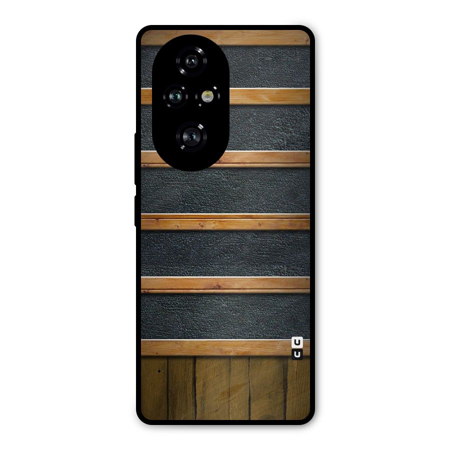 Wood Design Metal Back Case for Honor 200 Pro