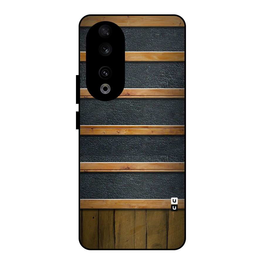 Wood Design Metal Back Case for Honor 90