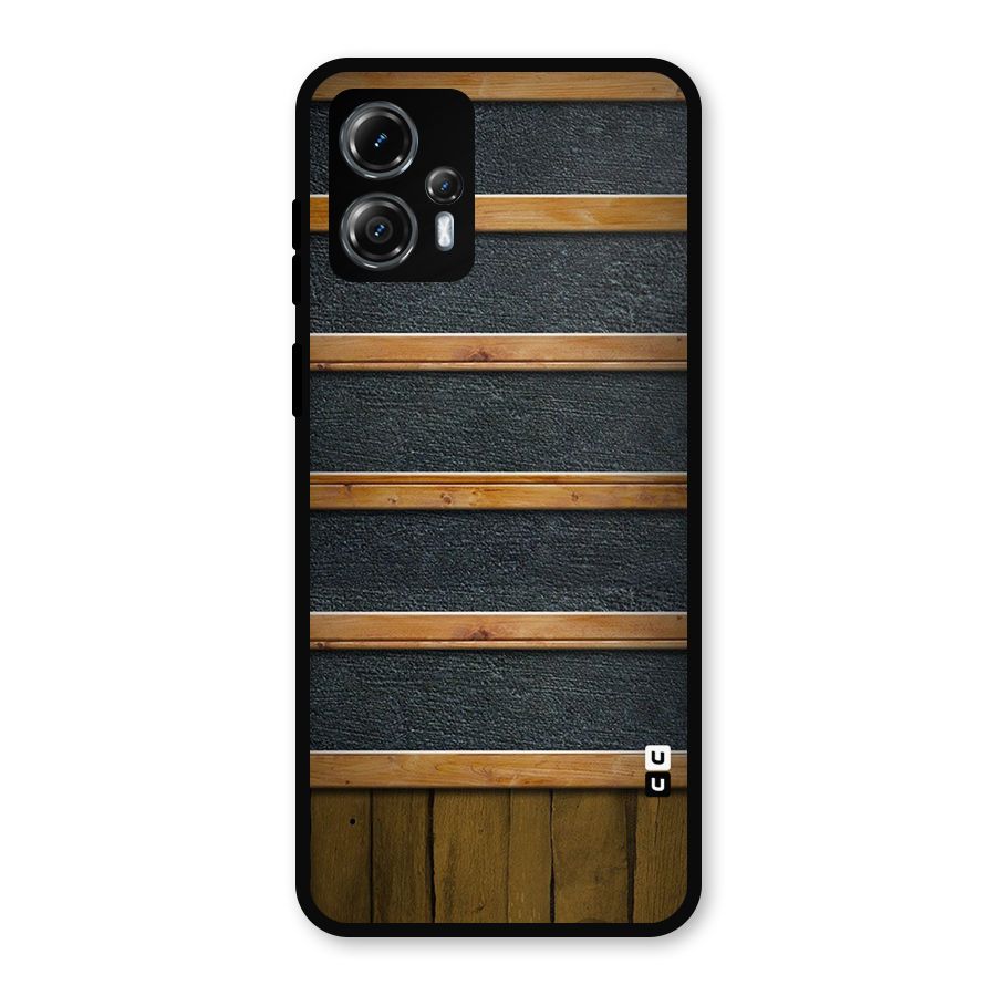 Wood Design Metal Back Case for Moto G13