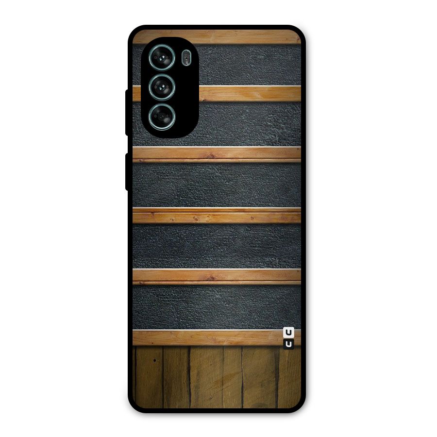 Wood Design Metal Back Case for Moto G62