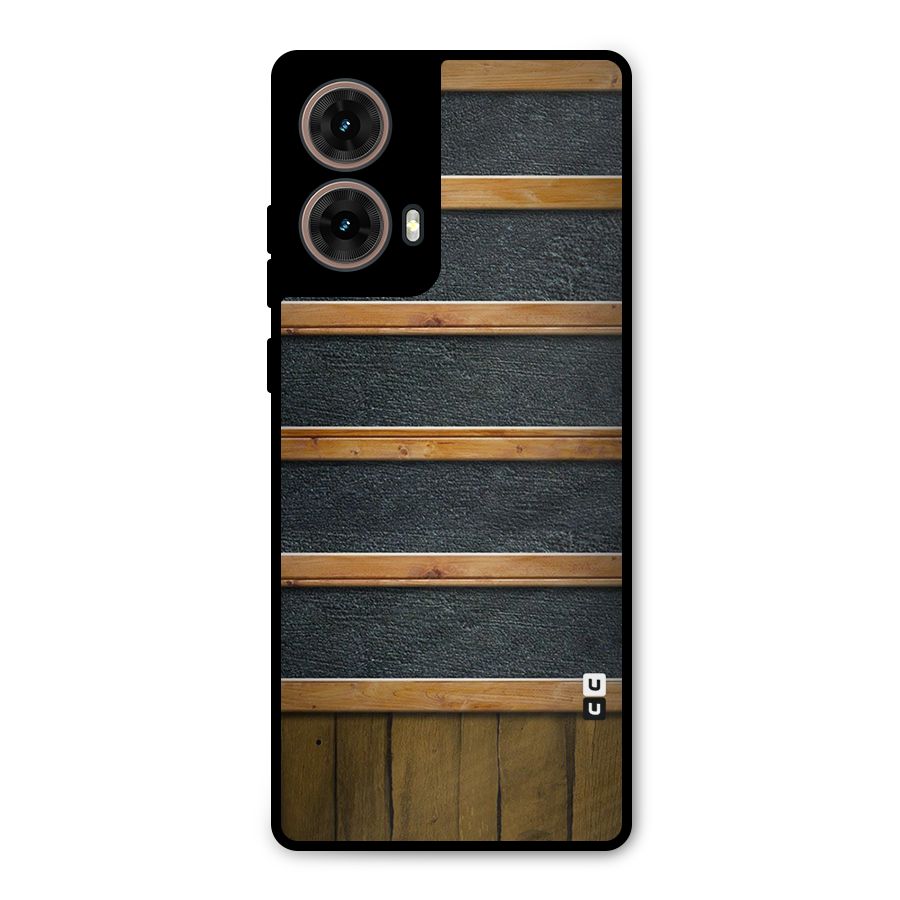 Wood Design Metal Back Case for Moto G85