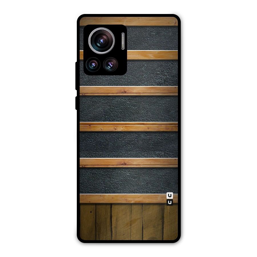 Wood Design Metal Back Case for Motorola Edge 30 Ultra