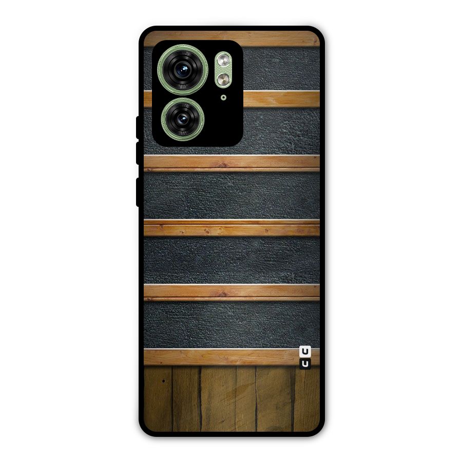 Wood Design Metal Back Case for Motorola Edge 40 5G