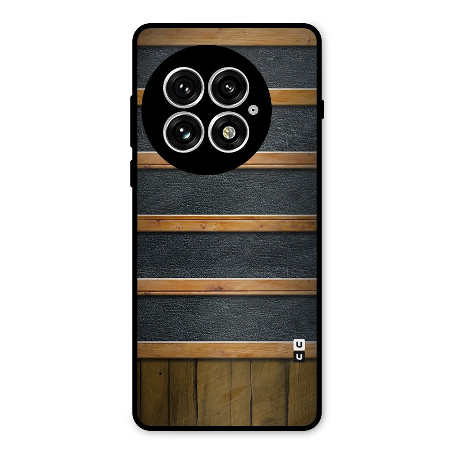 Wood Design Metal Back Case for OnePlus 13