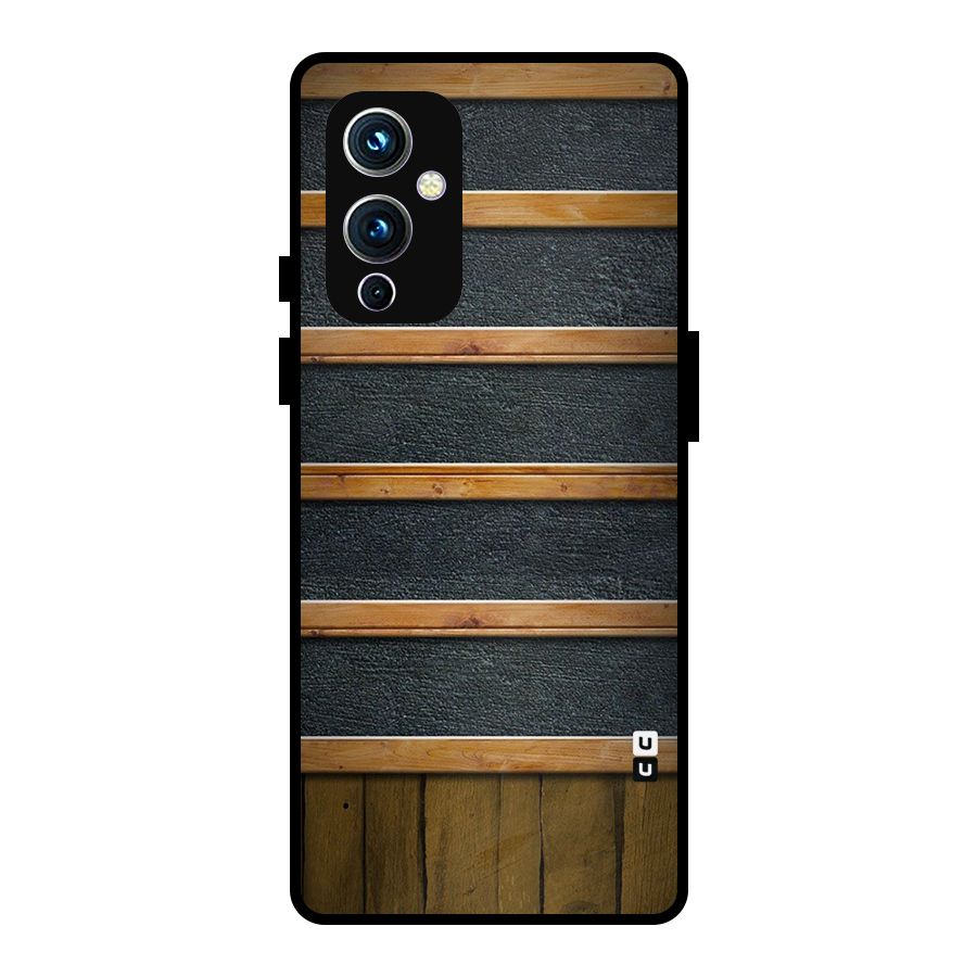 Wood Design Metal Back Case for OnePlus 9