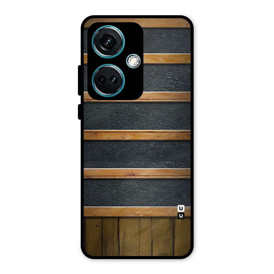 Wood Design Metal Back Case for OnePlus Nord CE 3 5G