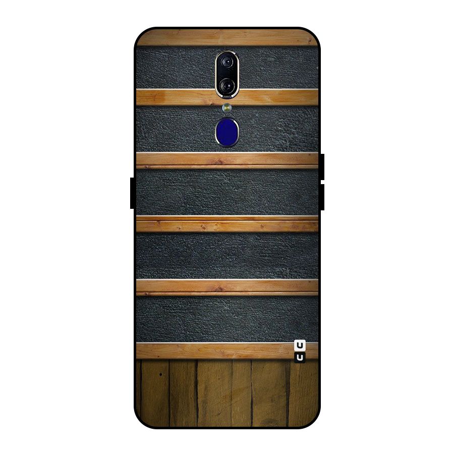 Wood Design Metal Back Case for Oppo F11