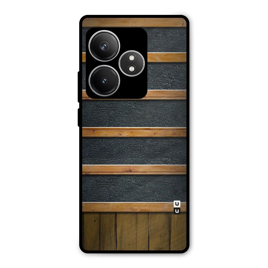 Wood Design Metal Back Case for Realme GT 6T