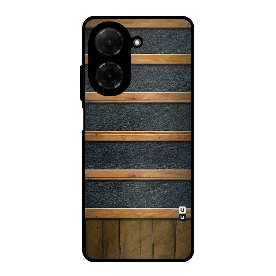 Wood Design Metal Back Case for Redmi A5 4G