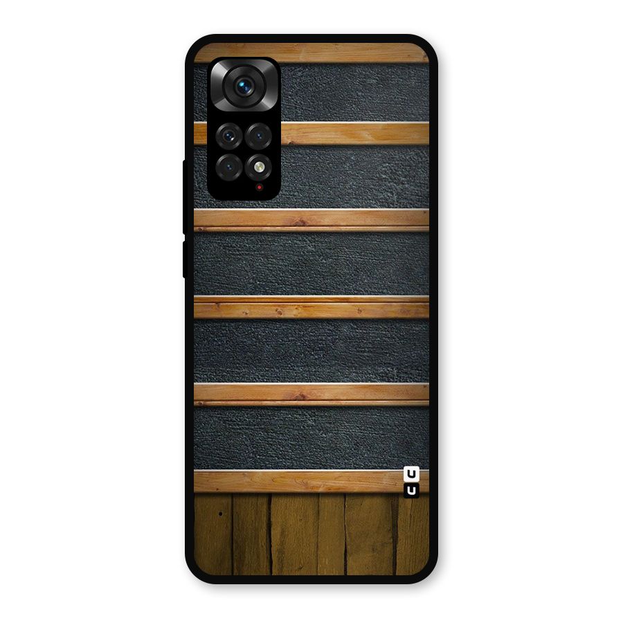 Wood Design Metal Back Case for Redmi Note 11s