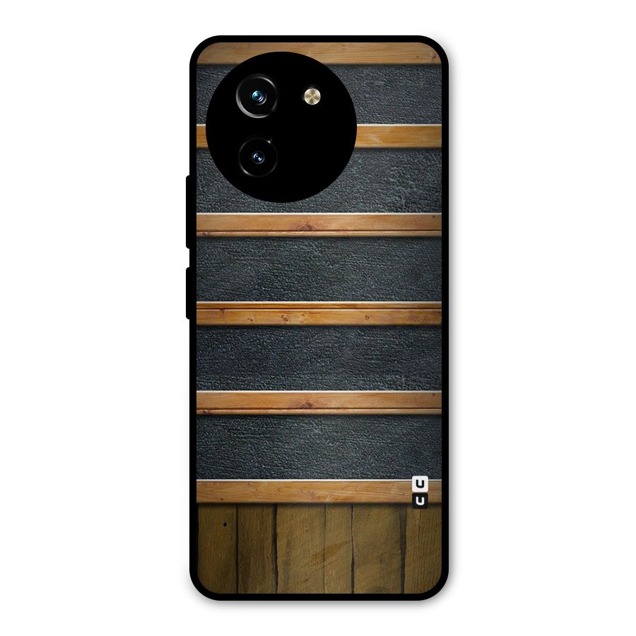 Wood Design Metal Back Case for Vivo T3x