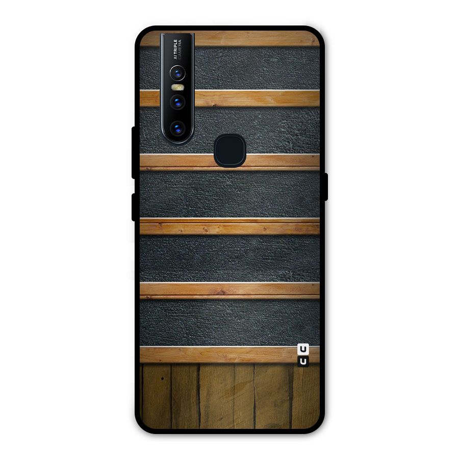 Wood Design Metal Back Case for Vivo V15