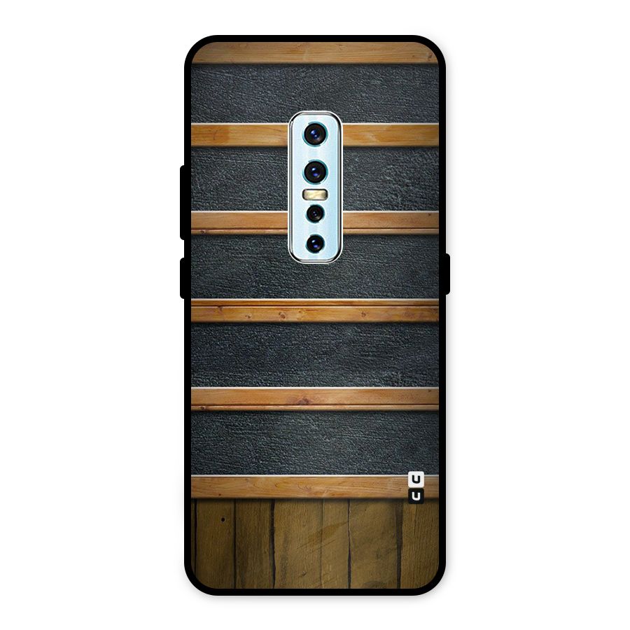 Wood Design Metal Back Case for Vivo V17 Pro