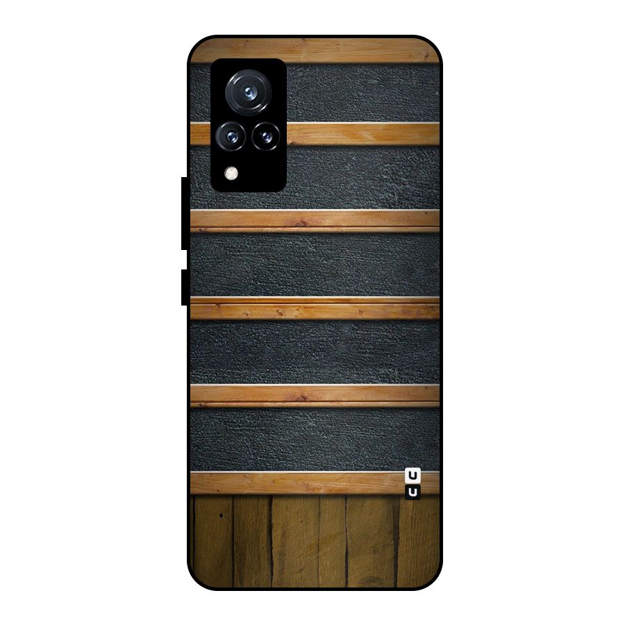 Wood Design Metal Back Case for Vivo V21 5G