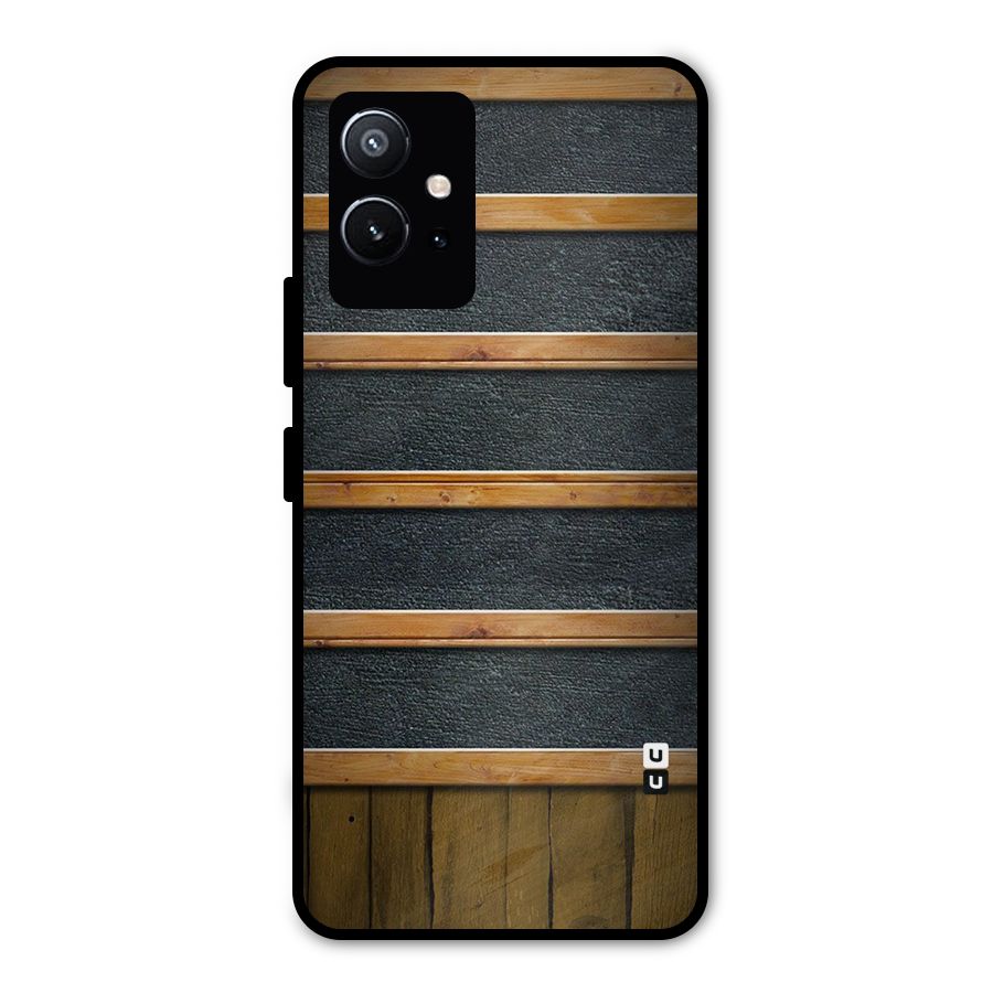 Wood Design Metal Back Case for Vivo Y75 5G