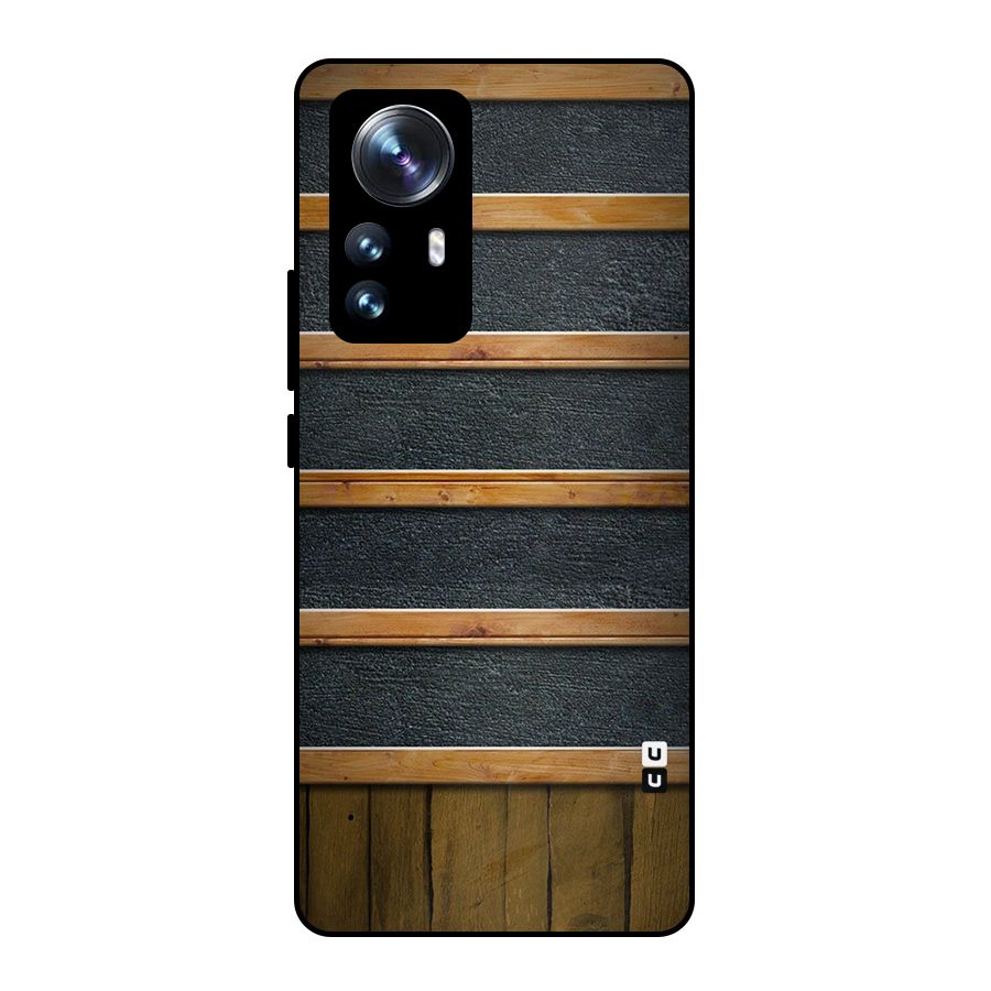 Wood Design Metal Back Case for Xiaomi 12 Pro