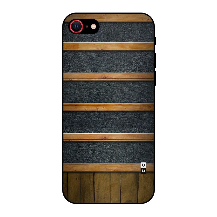 Wood Design Metal Back Case for iPhone 7