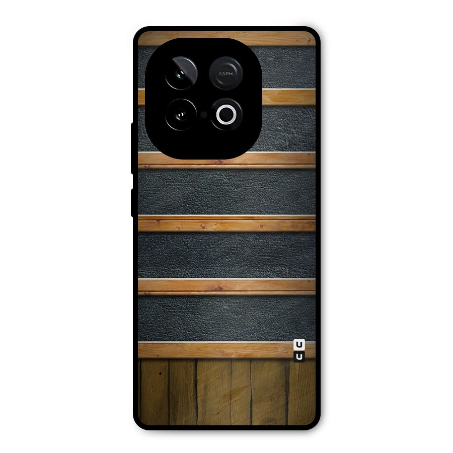 Wood Design Metal Back Case for iQOO Neo 10